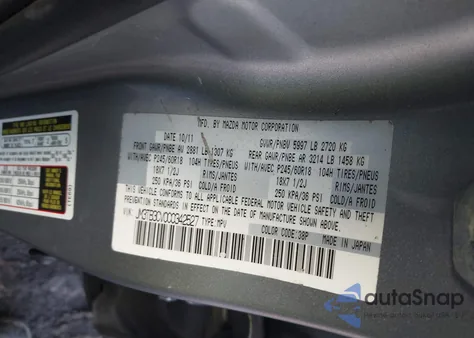 2012 Mazda Cx-9 Touring z USA, uszkodzony, nr VIN JM3TB3CV0C0342527